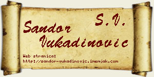 Šandor Vukadinović vizit kartica